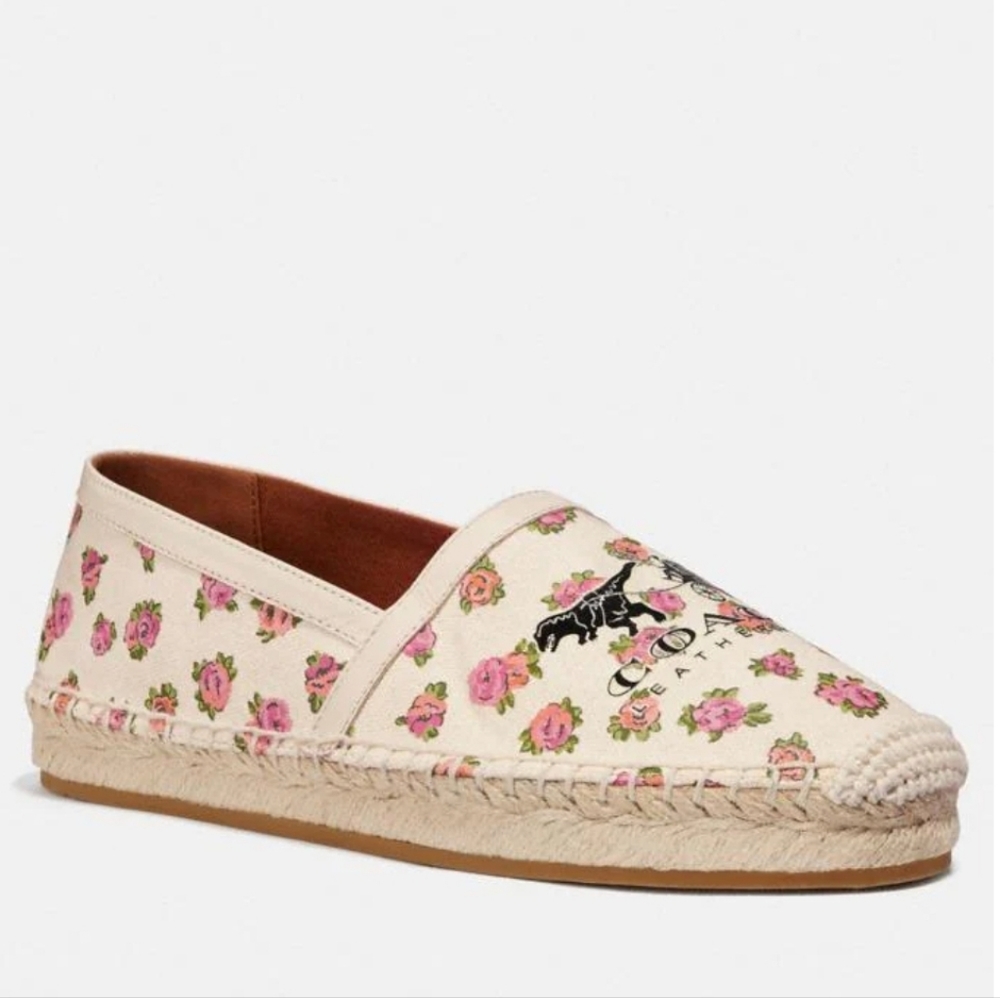 Casey Espadrille With Mini Vintage Rose Print